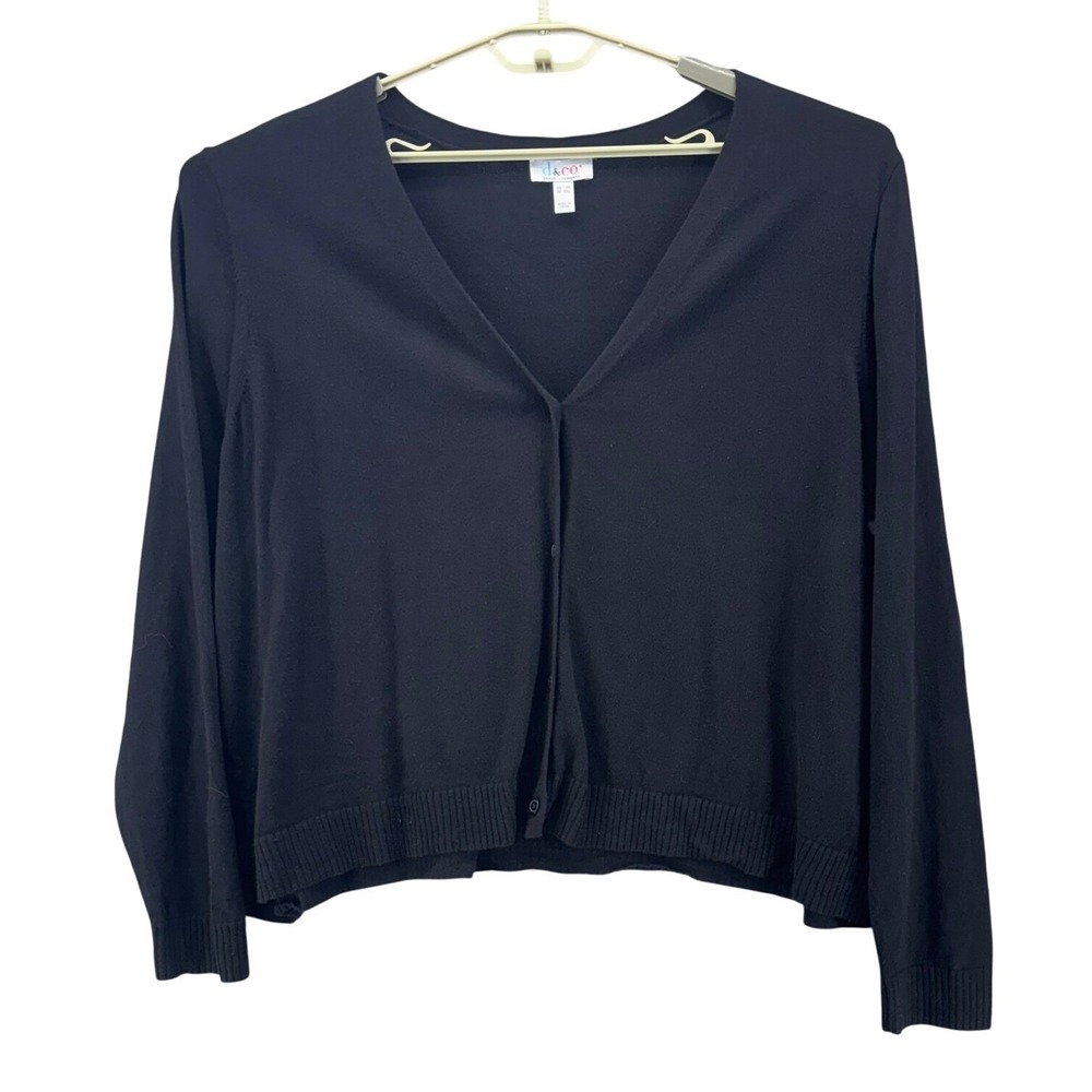 Denim & Co Cardigan Black 3X